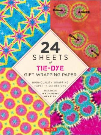 24 Sheets Of Tie-Dye Gift Wrapping Paper by Various