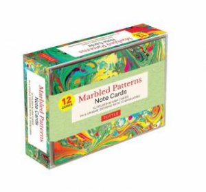 Marbled Patterns Note Cards - 12 Cards by Various