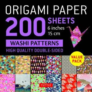 Origami Paper 200 sheets Washi Patterns 6\