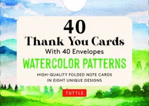 Watercolors Patterns 40 Thank You Cards With Envelopes by Various