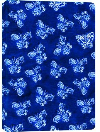 Shibori Indigo Butterflies Paperback Journal: Dotted Notebook by Various