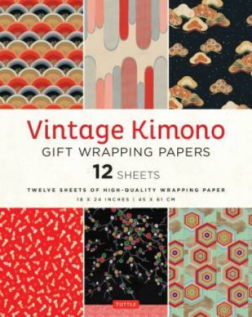 Vintage Kimono Gift Wrapping Papers - 12 sheets by Tuttle Studio