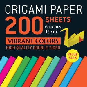 Origami Paper 200 sheets Vibrant Colors 6\