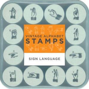 Vintage Alphabet Stamps: Sign Language by Redstone Press