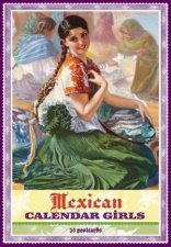 Mexican Calendar Girls Postcard Box