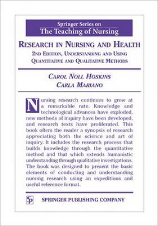 Research in Nursing and Health by Carol Noll Hoskins