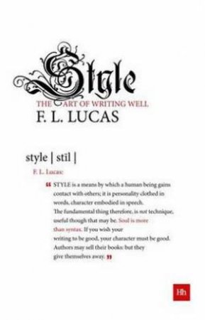 Style by F.L. Lucas