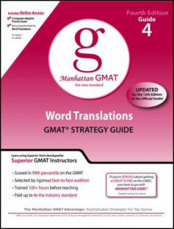 Word Translations GMAT Strategy Guide 4 by Manhattan GMAT Prep 