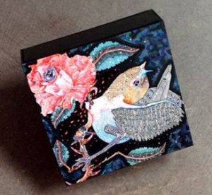 Nightingale And The Rose Greeting Card Set by Del Kathryn Barton