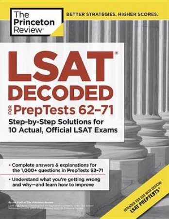 Lsat Decoded (Preptests 62-71) by Princeto Review