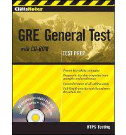 CliffsNotes GRE General Test with CD-ROM by BTPS TESTING