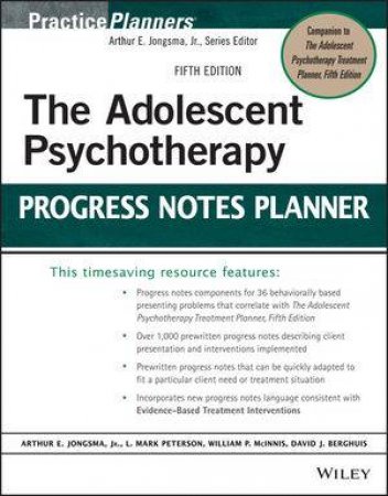 The Adolescent Psychotherapy Progress Notes Planner (Fifth Edition) by Various 