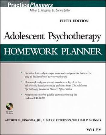 Adolescent Psychotherapy Homework Planner (Fifth Edition) by Various 