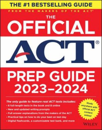 The Official ACT Prep Guide 2023-2024, (Book + Online Course) by ACT