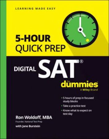 Digital SAT 5-Hour Quick Prep For Dummies by Ron Woldoff