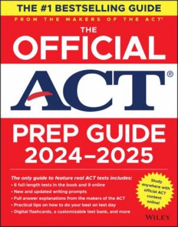 The Official ACT Prep Guide 2024-2025, (Book + Online Course) by ACT