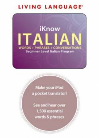 Living Language: iKnow Italian plus CD by Various