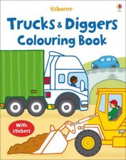 My First Colouring Book with stickers Trucks and Diggers