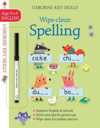 Wipe-Clean Spelling 5-6 by Jane Bingham & Maddie Frost