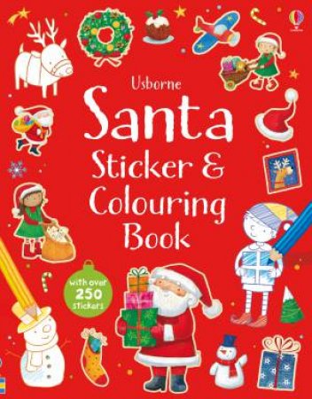 Usborne Santa Sticker And Colouring Book by Sam Taplin