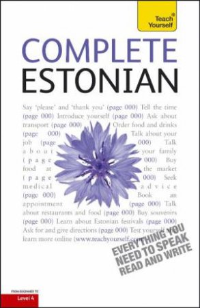 Complete Estonian: Teach Yourself by Mare Kitsnik & Leelo Kingise