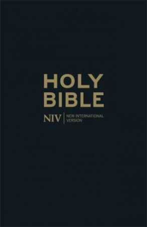 NIV Thinline Black Leather Bible by Various