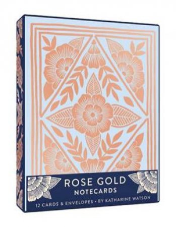 Rose Gold Notecards by Katharine Watson