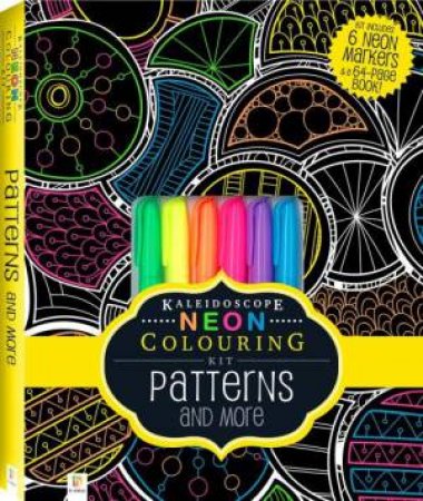 Neon Colouring Kit With 6 Highlighters: Patterns by Various