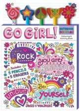 5 Pencil Set Go Girl Notebook Doodle