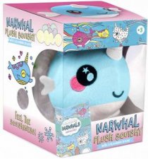 Plush Squishy And Book Kit Narwhal