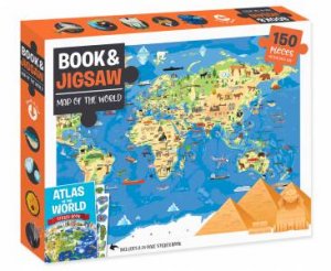 Book And 150-piece Jigsaw: Map Of The World by Various