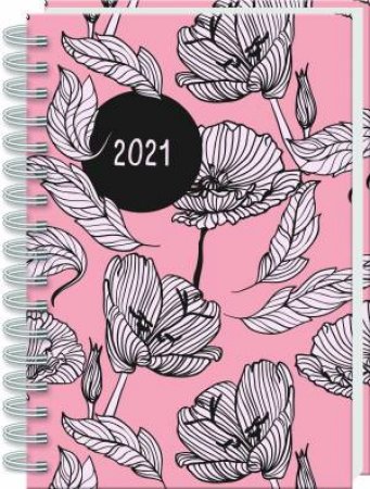 2021 A5 Wiro Diary: Blush Floral by Various