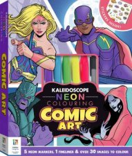 Kaleidoscope Neon Colouring Kit Comics