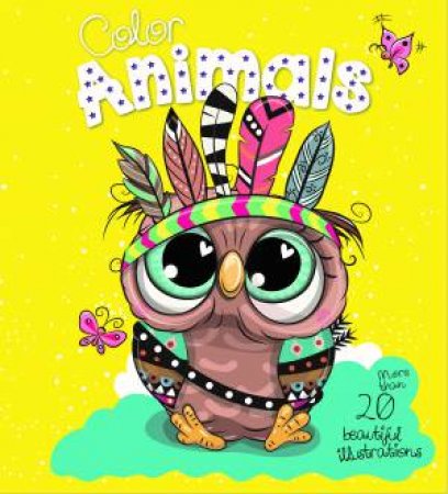 Animal & Neon Glitter Colouring Owl by Various