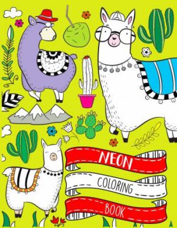 Neon Colouring Llama by Various