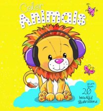 Animal  Neon Glitter Colouring Lion