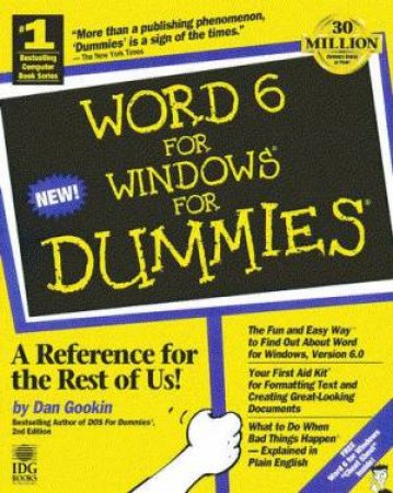 Word 6 For Windows For Dummies by Dan Gookin