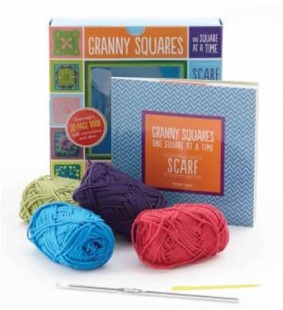 Granny Squares Scarf Kit by Margaret Hubert