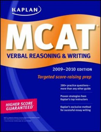 Kaplan Mcat Verbal Reasoning And Writing by Kaplan Kaplan