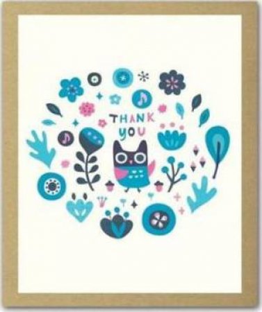 Owl Cutie Greenthanks: Thank You Notecards by Various