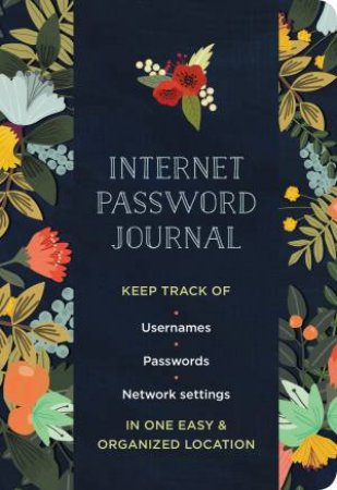 Internet Password Logbook Modern Floral by Mia Charro