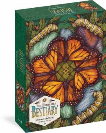 Illustrated Bestiary Puzzle: Monarch Butterfly (750 Pieces) by Maia Toll & Kate O'Hara