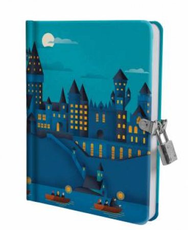 Harry Potter: Hogwarts Castle At Night Lock & Key Diary by Various