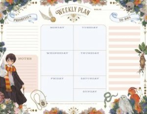 Harry Potter: Floral Fantasy Weekly Planner Notepad by Various