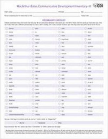 MacArthur-Bates Communicative Development Inventories (CDI) CDI-III by Philip S. Dale