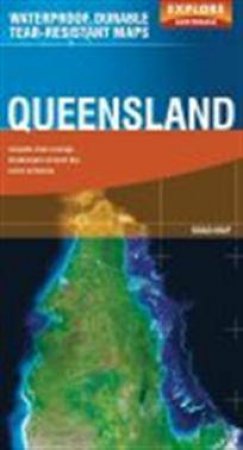 Explore Australia Polyart Road Map: Queensland by Explore Australia