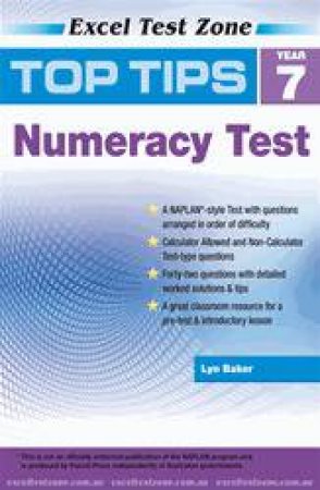 Excel Test Zone Top Tips Numeracy Tests Year 7 by Lyn Baker