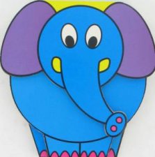 Shaped 3D Board Elephant First Numbers