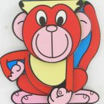 Shaped 3D Board Monkey First Words