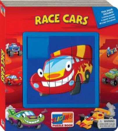 Sliding Puzzle Book: Race Cars by None